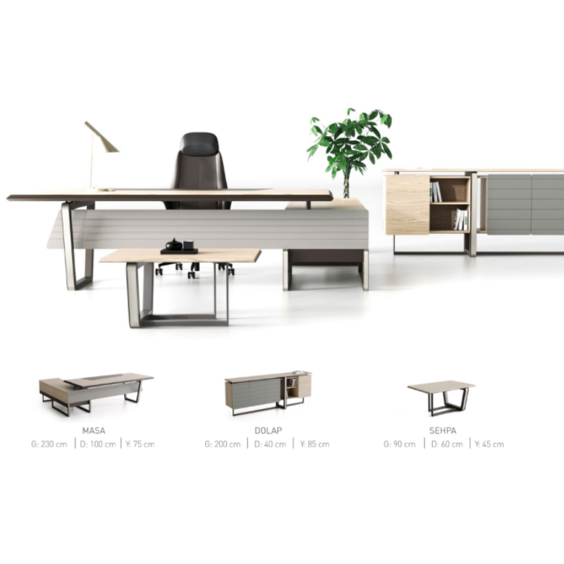 Brick Yönetici Masa Takımı - Görsel 2